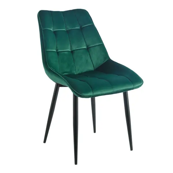 Krzesło tapicerowane zielony nogi czarny J262-1